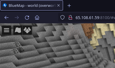 BlueMap已经在http://12.34.56.789:8100/上运行